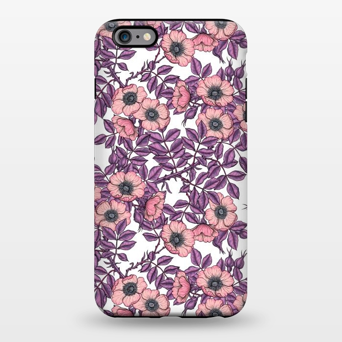iPhone 6/6s plus StrongFit Dog rose pattern on white by Katerina Kirilova