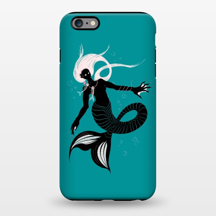 iPhone 6/6s plus StrongFit Creepy Mermaid With Fish Skeleton Necklace Dark Art by Boriana Giormova