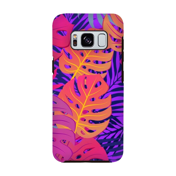 Galaxy S8 StrongFit Palm Trees In Summer And Neon by ArtsCase