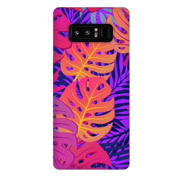 Galaxy Note 8 StrongFit Palm Trees In Summer And Neon by ArtsCase