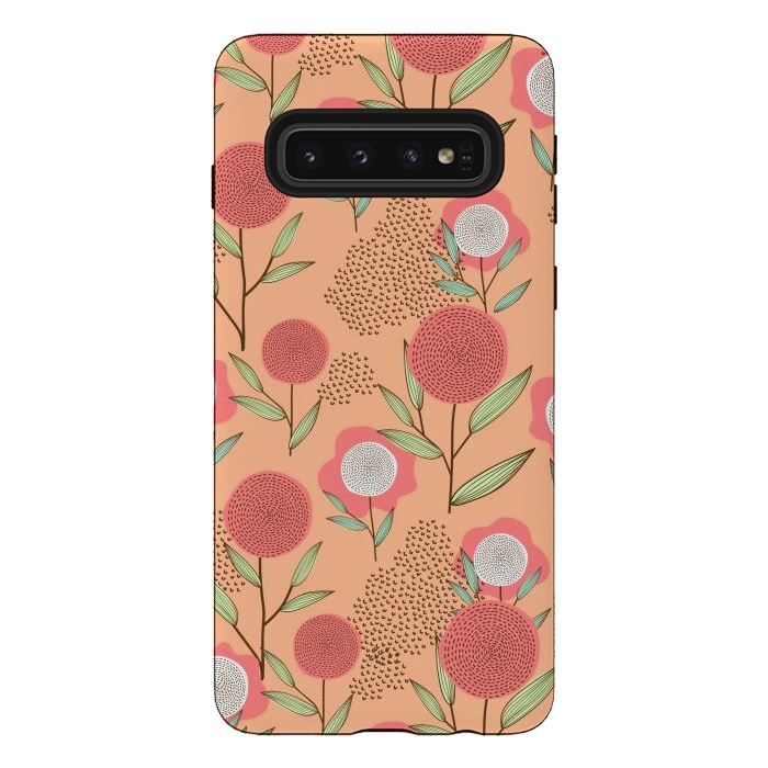 Galaxy S10 StrongFit Simple Flowers In Pastel by ArtsCase