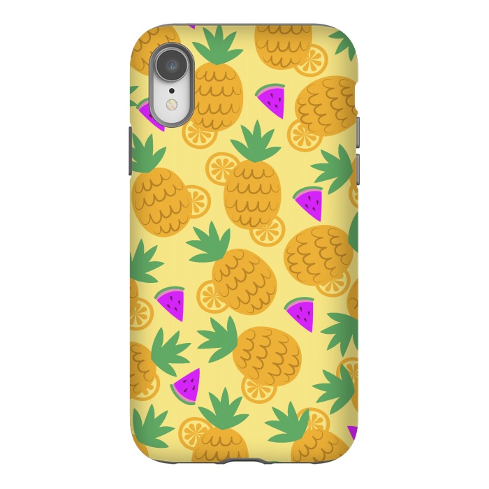 iPhone Xr StrongFit Rain Of Watermelons And Pineapples by ArtsCase