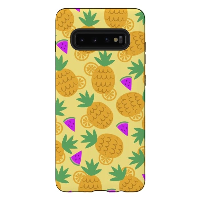 Galaxy S10 plus StrongFit Rain Of Watermelons And Pineapples by ArtsCase
