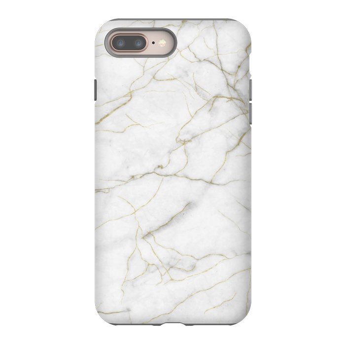iPhone 7 plus StrongFit White and gold marble by Jms