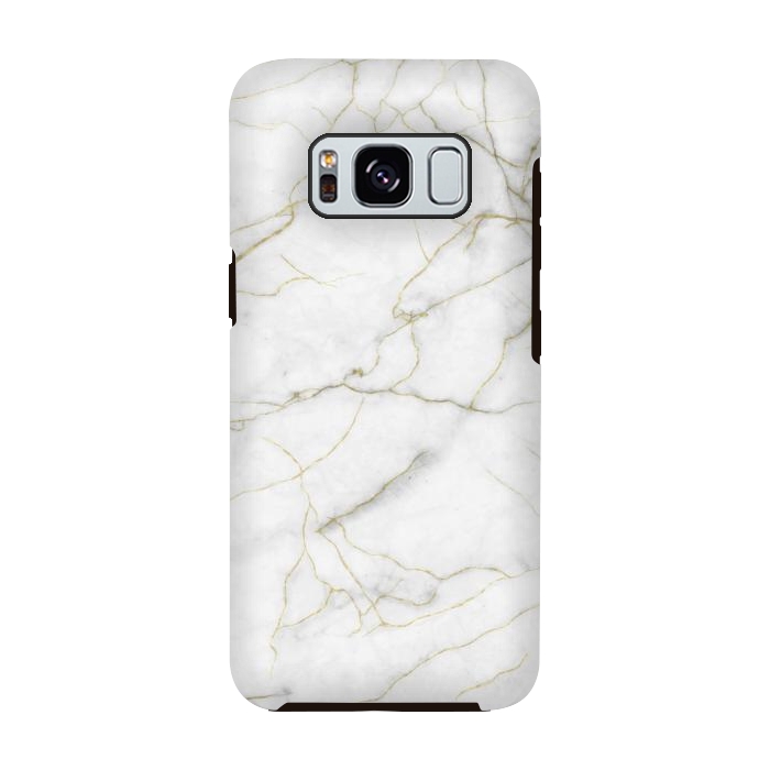 Galaxy S8 StrongFit White and gold marble by Jms