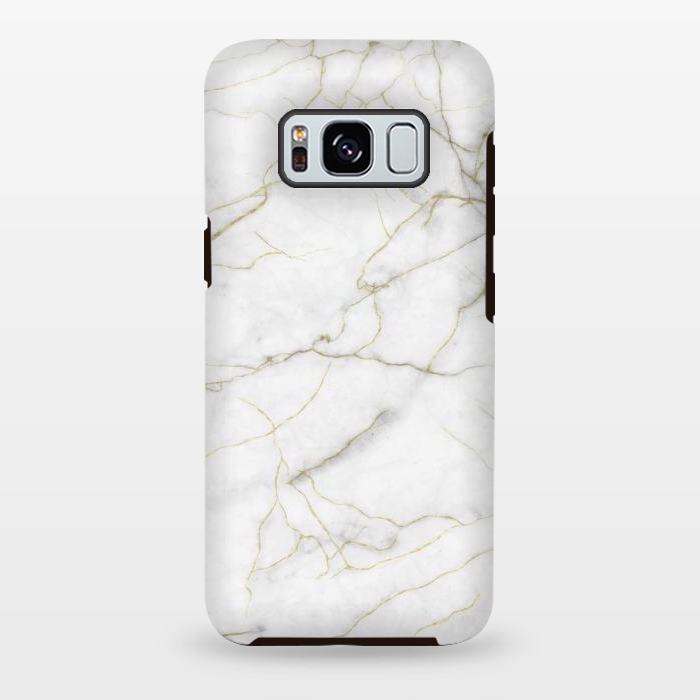 Galaxy S8 plus StrongFit White and gold marble by Jms