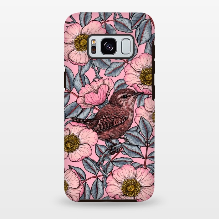 Galaxy S8 plus StrongFit Wrens in the roses by Katerina Kirilova