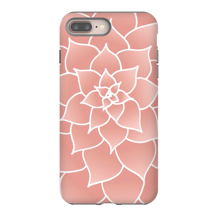 iPhone 7 plus StrongFit Abstract Modern Pink Rose Flower by Julie Erin Designs
