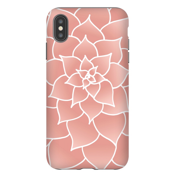 iPhone Xs Max StrongFit Abstract Modern Pink Rose Flower by Julie Erin Designs