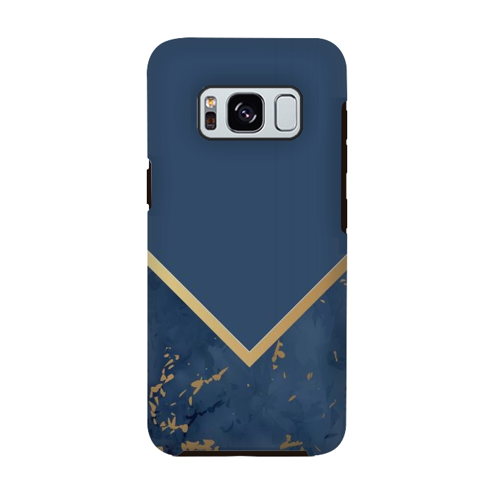 Galaxy S8 StrongFit Blue Monochromatic On Marble by ArtsCase