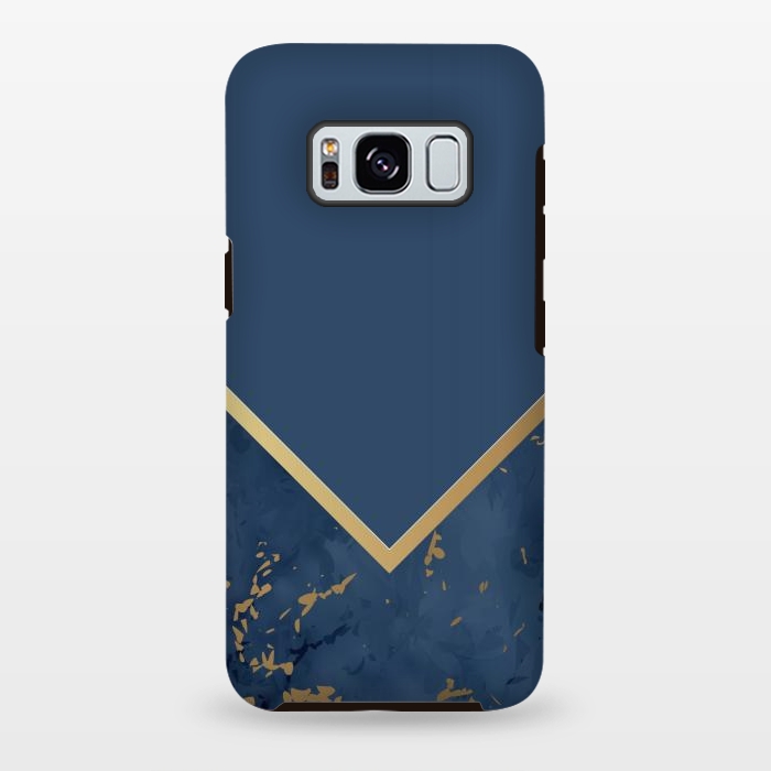 Galaxy S8 plus StrongFit Blue Monochromatic On Marble by ArtsCase