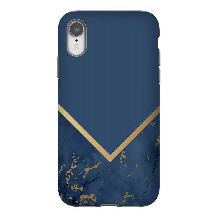 iPhone Xr StrongFit Blue Monochromatic On Marble by ArtsCase