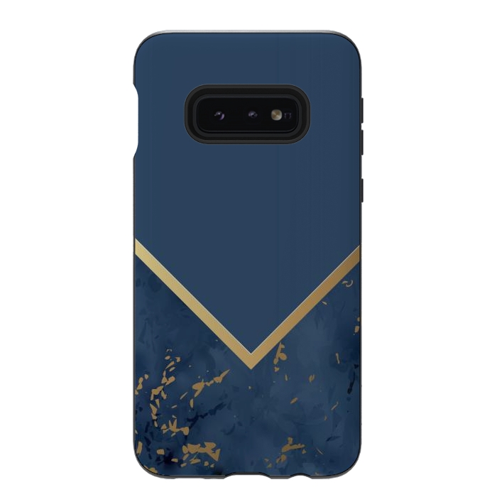 Galaxy S10e StrongFit Blue Monochromatic On Marble by ArtsCase