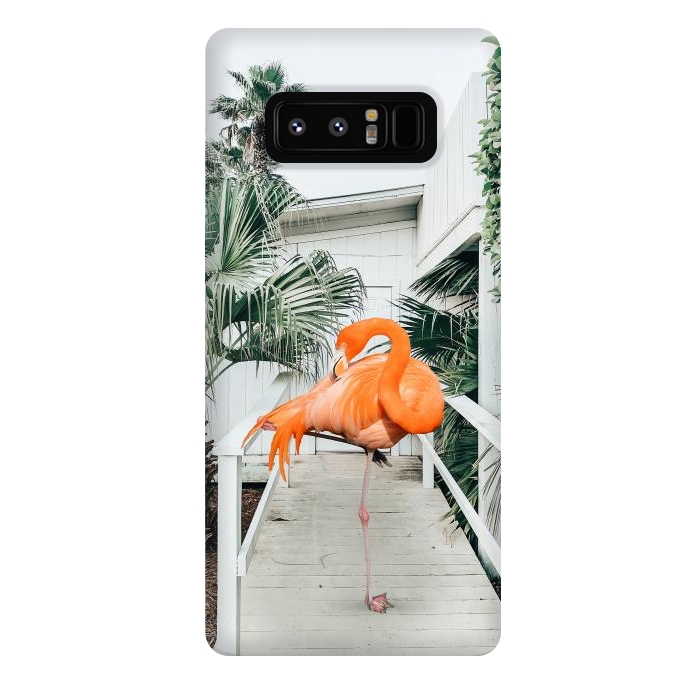 Galaxy Note 8 StrongFit Flamingo Beach House by Uma Prabhakar Gokhale