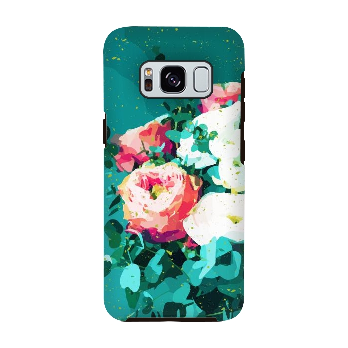 Galaxy S8 StrongFit Floral & Confetti by Uma Prabhakar Gokhale