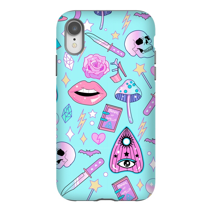 iPhone Xr StrongFit Girly Pastel Goth Witchy Kawaii Pattern by Luna Elizabeth Art
