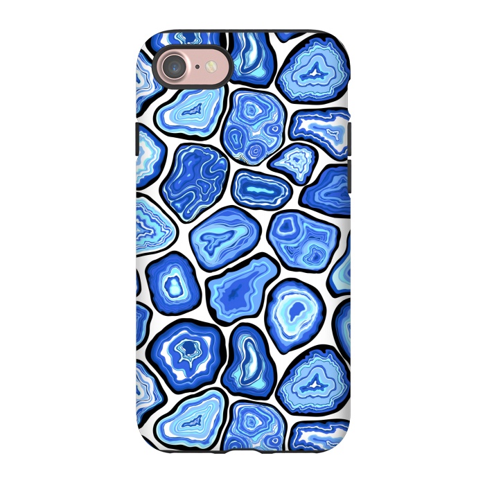 iPhone 7 StrongFit Blue agate slices by Katerina Kirilova