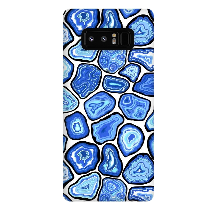 Galaxy Note 8 StrongFit Blue agate slices by Katerina Kirilova
