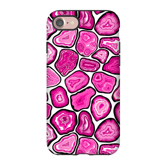 iPhone 7 StrongFit Pink agate slices by Katerina Kirilova