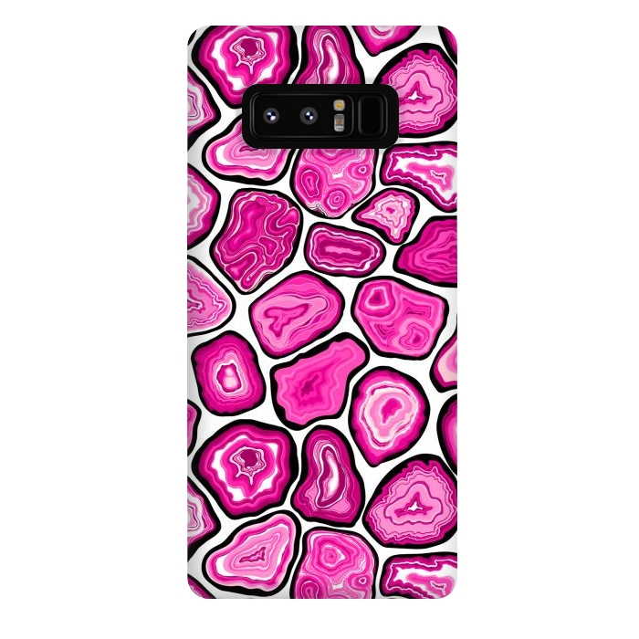 Galaxy Note 8 StrongFit Pink agate slices by Katerina Kirilova