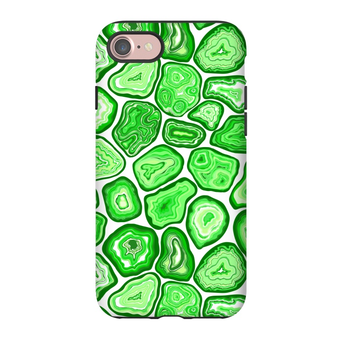 iPhone 7 StrongFit Green agate pattern by Katerina Kirilova
