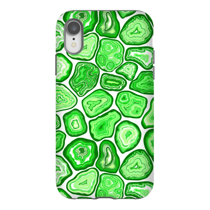 iPhone Xr StrongFit Green agate pattern by Katerina Kirilova