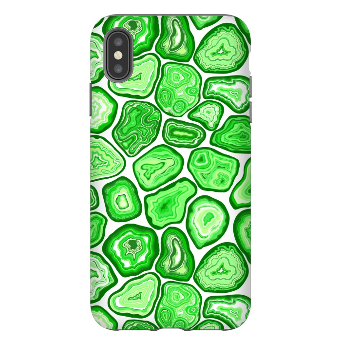 iPhone Xs Max StrongFit Green agate pattern by Katerina Kirilova