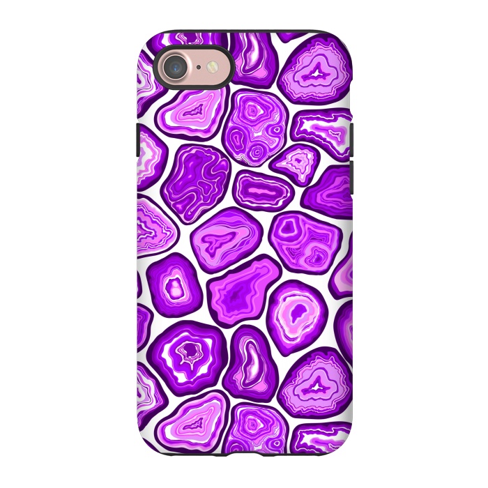 iPhone 7 StrongFit Purple agate slices by Katerina Kirilova
