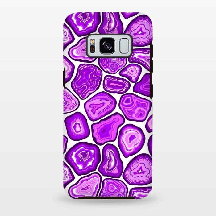 Galaxy S8 plus StrongFit Purple agate slices by Katerina Kirilova