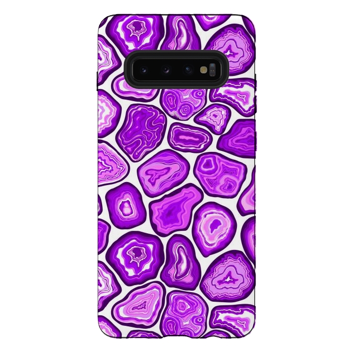 Galaxy S10 plus StrongFit Purple agate slices by Katerina Kirilova