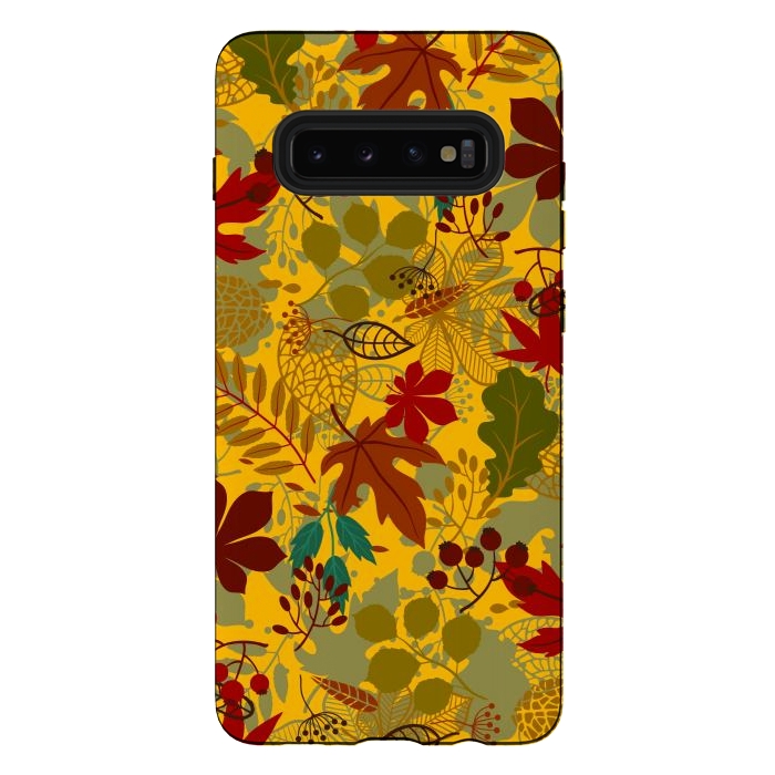 Galaxy S10 plus StrongFit Leaves In Earth Tones Fall by ArtsCase