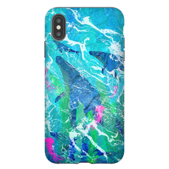 iPhone Xs Max StrongFit Ocean whales by Steve Wade (Swade)