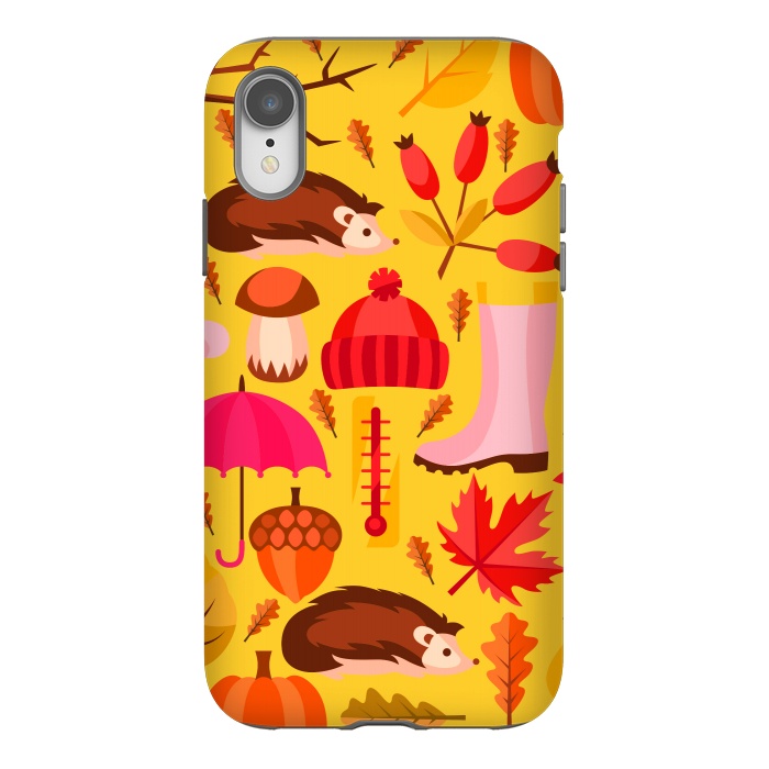 iPhone Xr StrongFit Autumn Animals And Fruits by ArtsCase