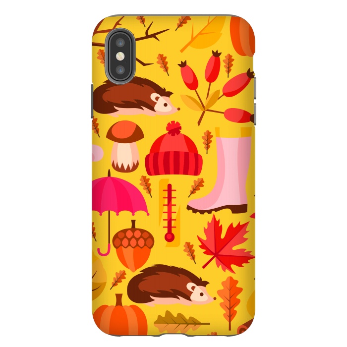 iPhone Xs Max StrongFit Autumn Animals And Fruits by ArtsCase