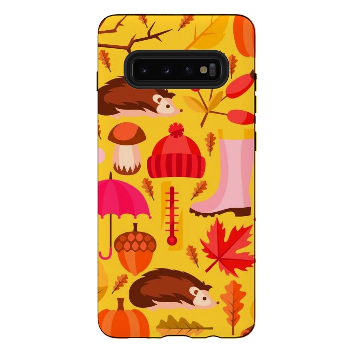 Galaxy S10 plus StrongFit Autumn Animals And Fruits by ArtsCase