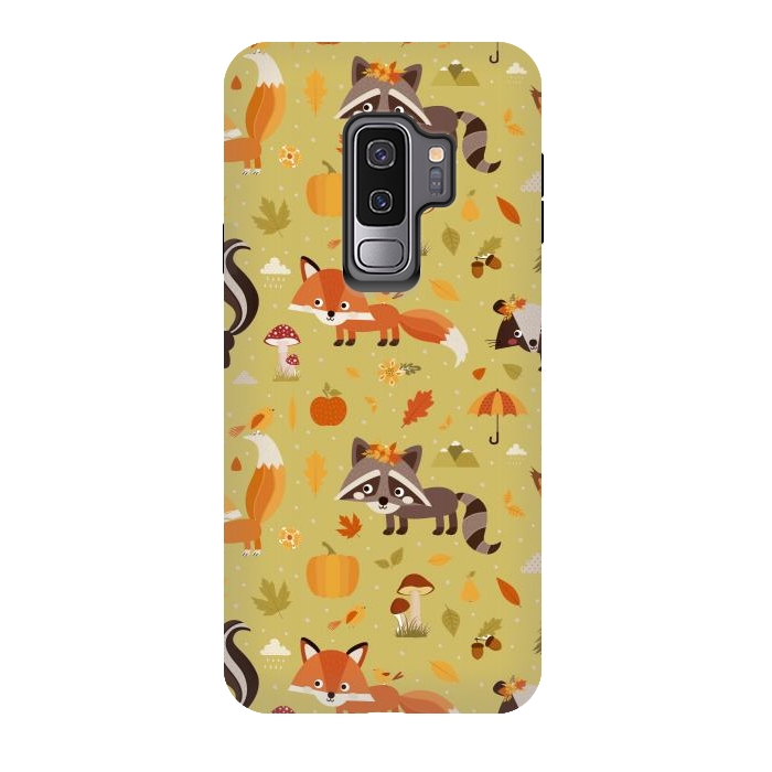 Galaxy S9 plus StrongFit Red Fox And Raccoon In Autumn by ArtsCase