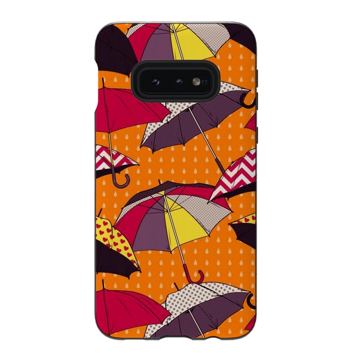 Galaxy S10e StrongFit Beautiful Umbrellas For Autumn by ArtsCase