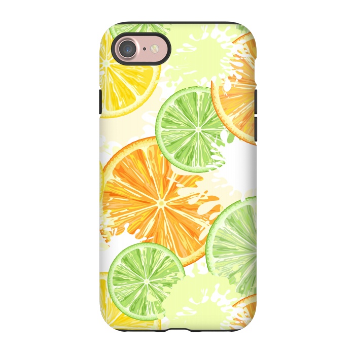 iPhone 7 StrongFit Citrus Watercolors Fresh Summer Pattern by BluedarkArt
