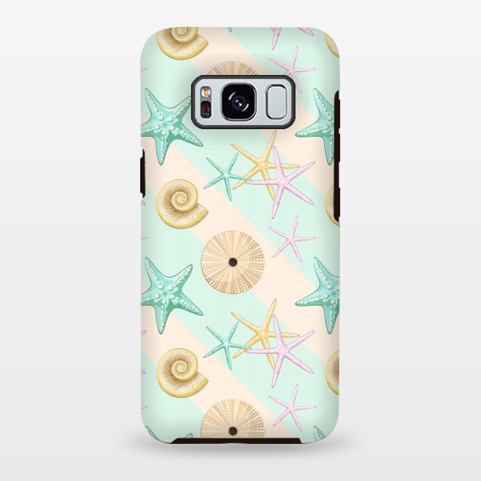 Galaxy S8 plus StrongFit Seashells and starfish Beach Summer Pattern by BluedarkArt
