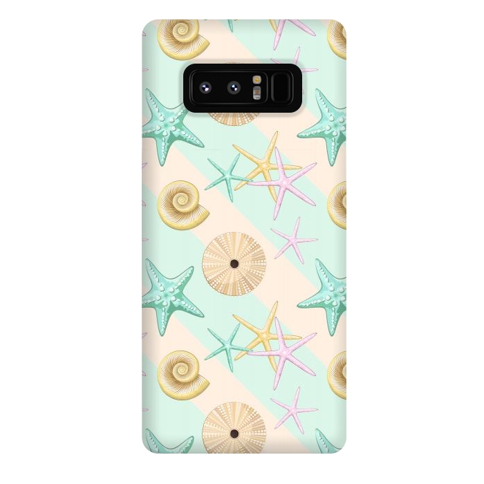 Galaxy Note 8 StrongFit Seashells and starfish Beach Summer Pattern by BluedarkArt