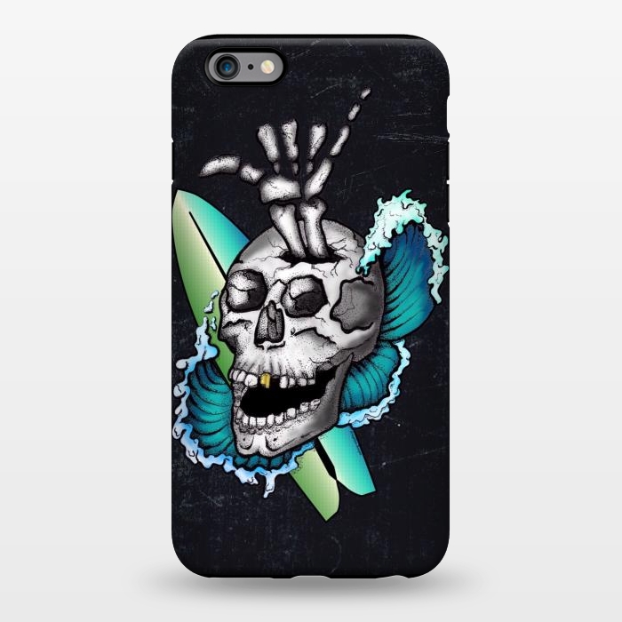 iPhone 6/6s plus StrongFit Surfs Up Skull by Gringoface Designs