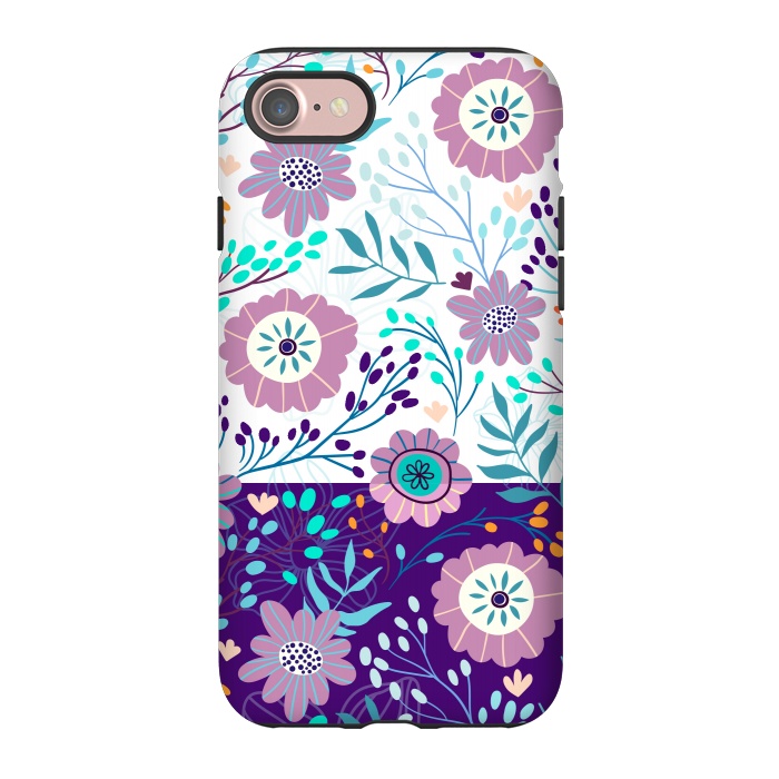 iPhone 7 StrongFit Happy Purple Flowers For Summer by ArtsCase