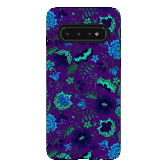 Galaxy S10 StrongFit Thoughts In Purple And Blue by ArtsCase