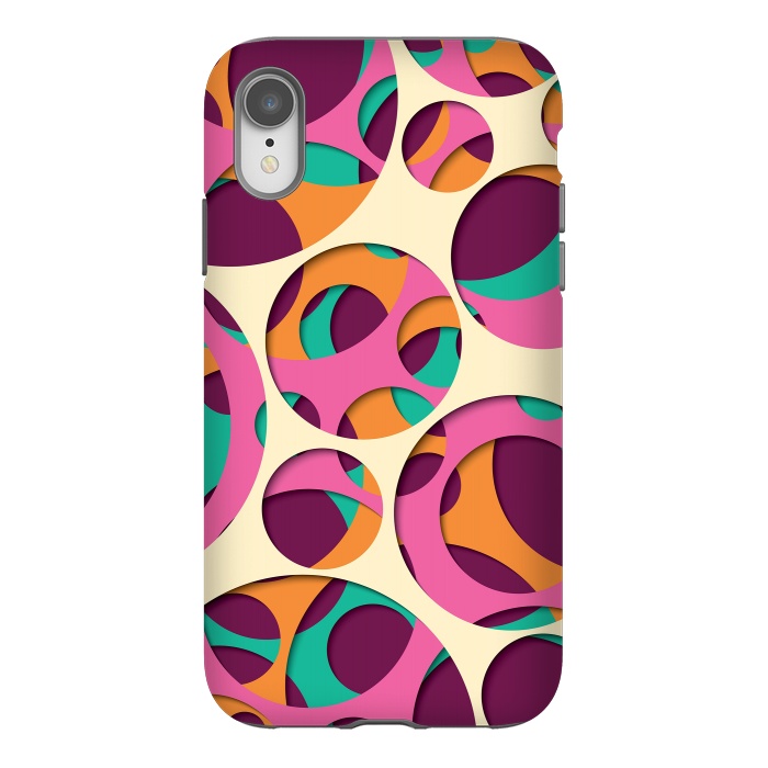 iPhone Xr StrongFit Paper Cutout Circles 005 by Jelena Obradovic