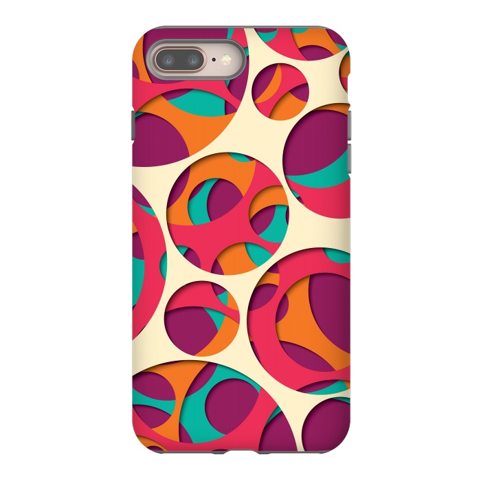 iPhone 7 plus StrongFit Paper cutout circles 006 by Jelena Obradovic