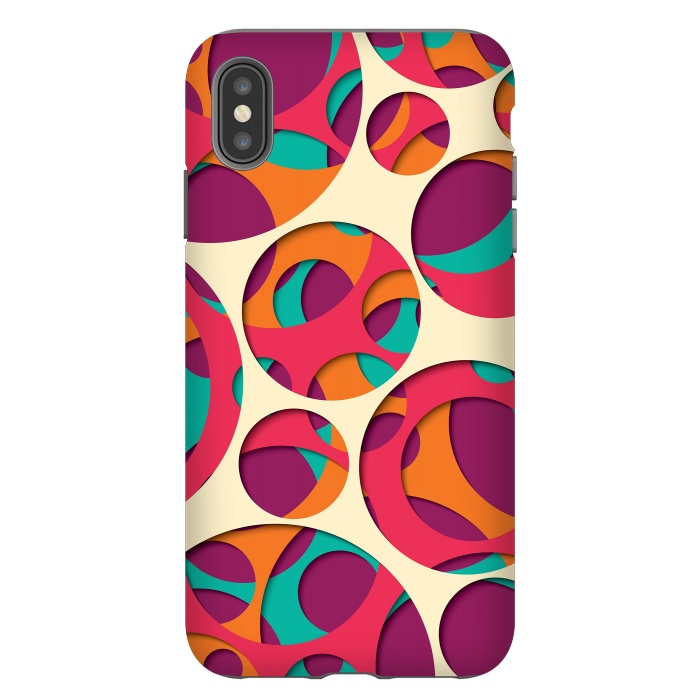 iPhone Xs Max StrongFit Paper cutout circles 006 by Jelena Obradovic