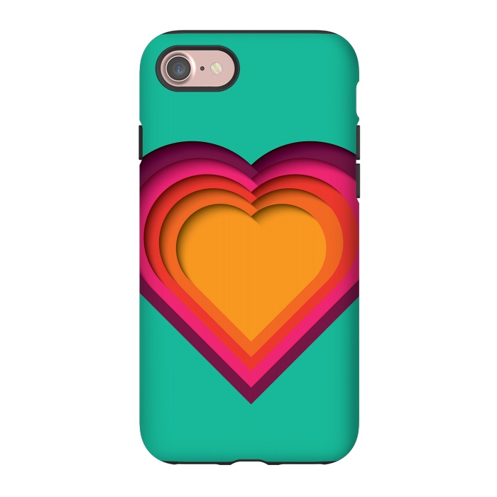 iPhone 7 StrongFit Paper Cutout Heart 010 by Jelena Obradovic