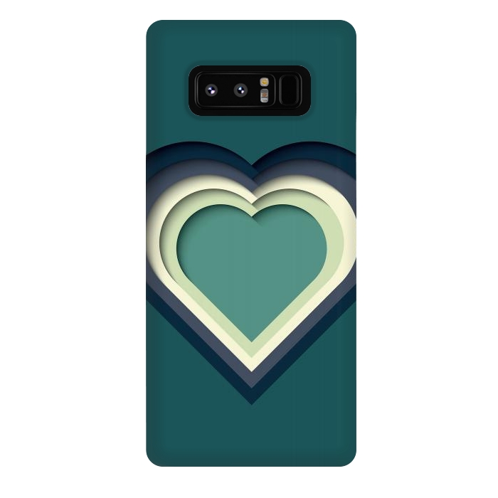 Galaxy Note 8 StrongFit Paper Cutout Heart 011 by Jelena Obradovic