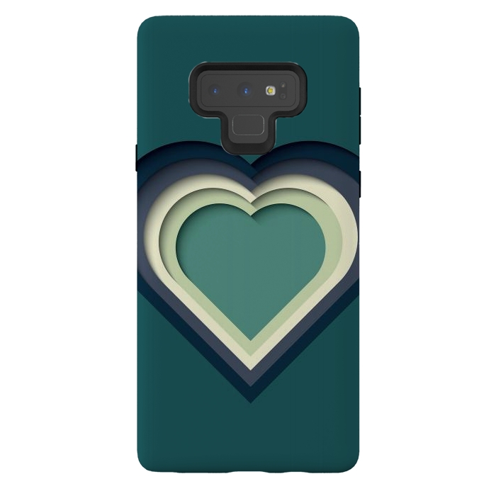 Galaxy Note 9 StrongFit Paper Cutout Heart 011 by Jelena Obradovic