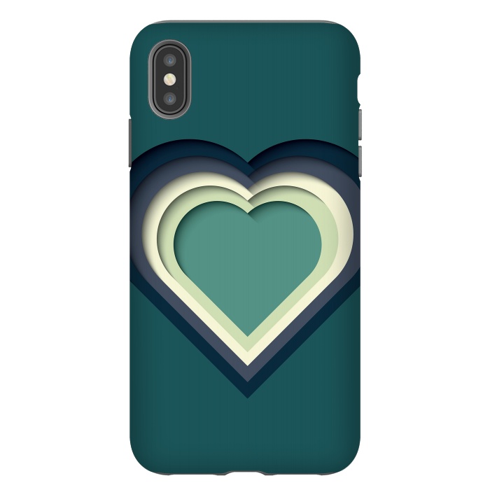 iPhone Xs Max StrongFit Paper Cutout Heart 011 by Jelena Obradovic